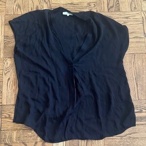 Vince Black V-Neck Blouse